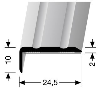 Hoekprofiel zilver zelfklevend