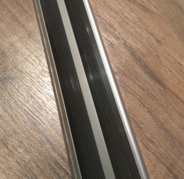 Aluminum stair profiles with double anti slip rubber insert 1